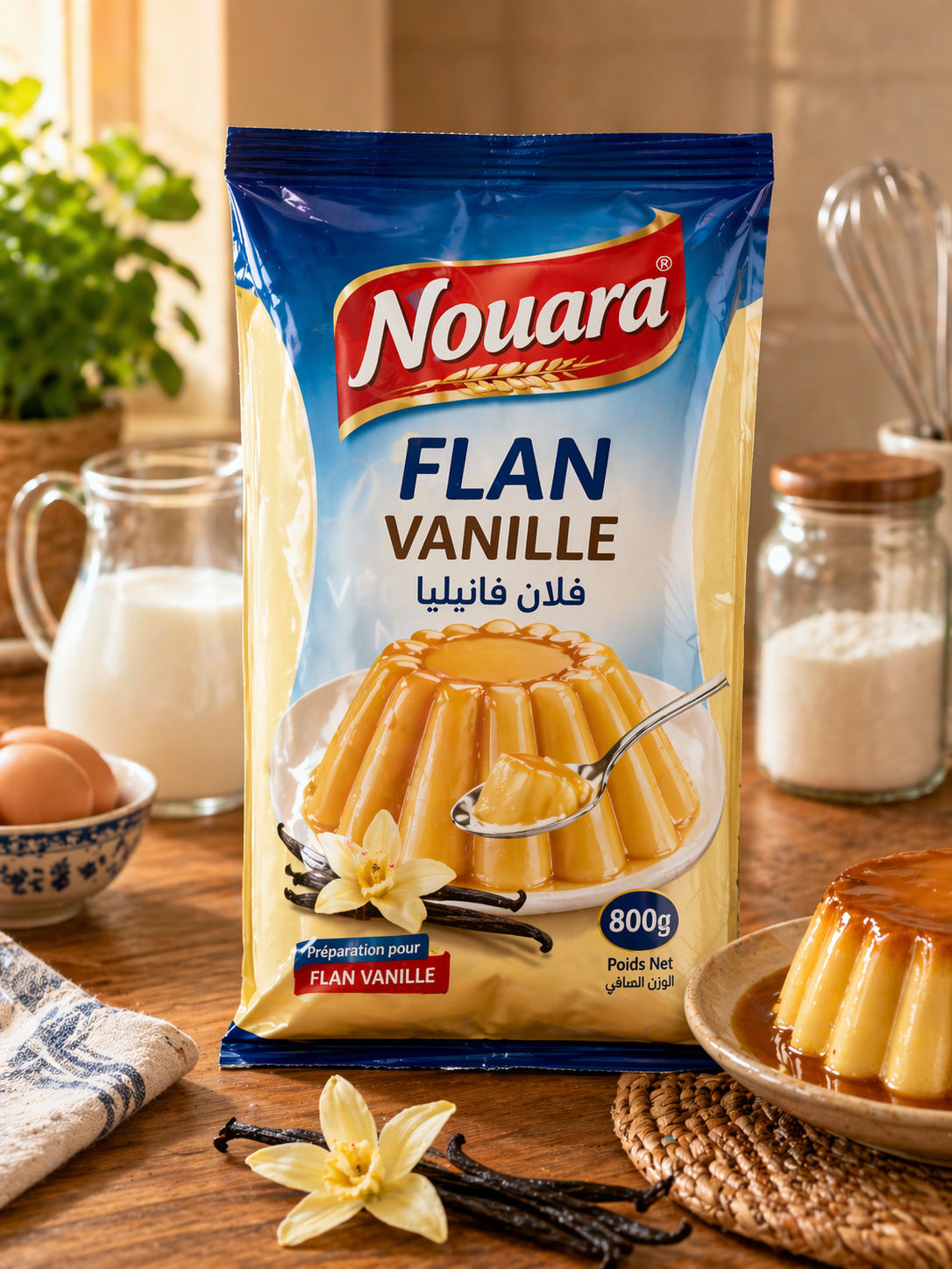 Nouara flan vanille 800g