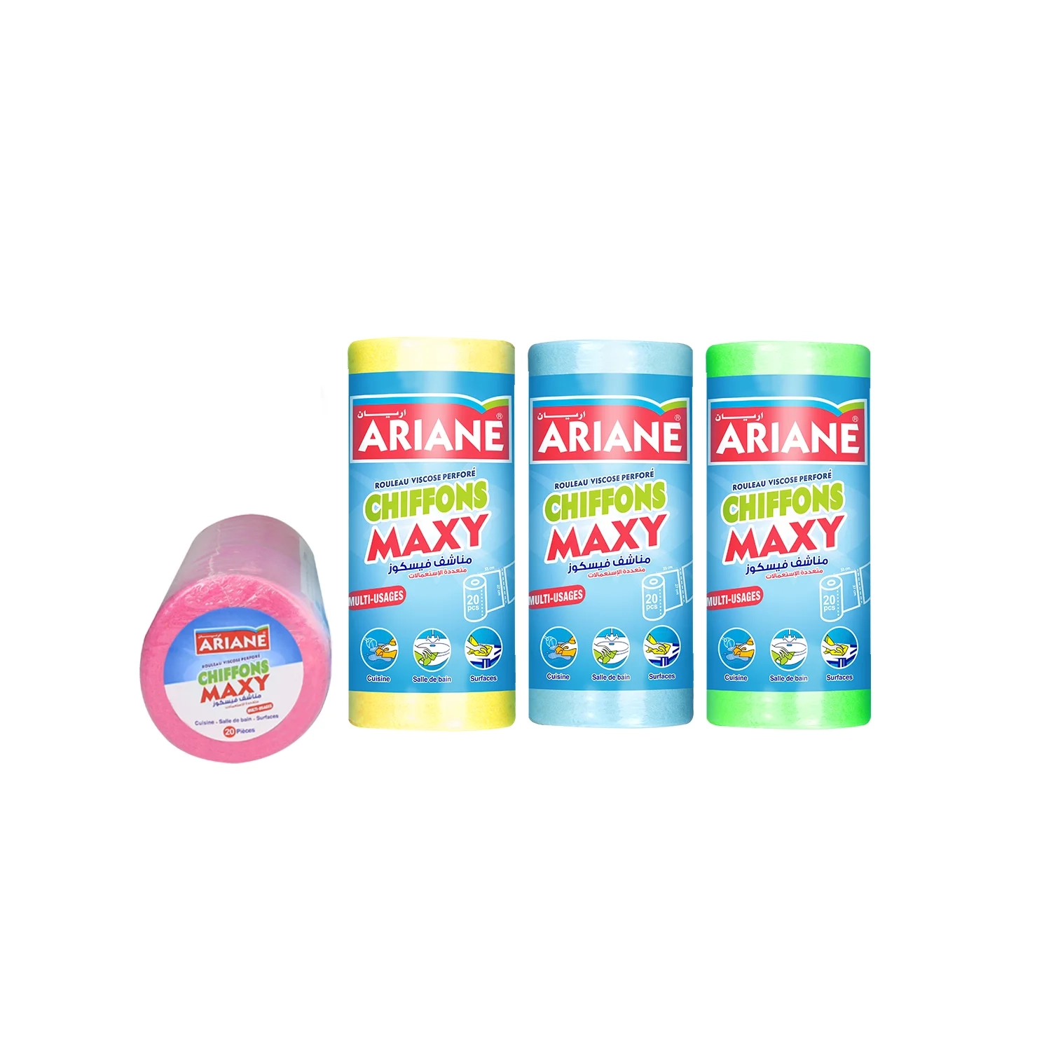 ROULEAU CHIFFONS MAXI MICROFIBRES 20 FEUILLES