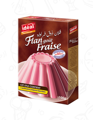 Idéal flan fraise 100g