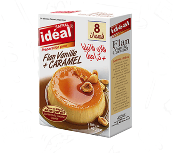 Idéal flan 100g vanille + 40g caramel 